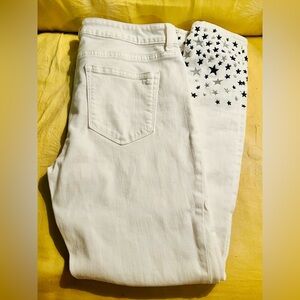 Vineyards Vines White Star-Patterned Women's Capri Jeans
